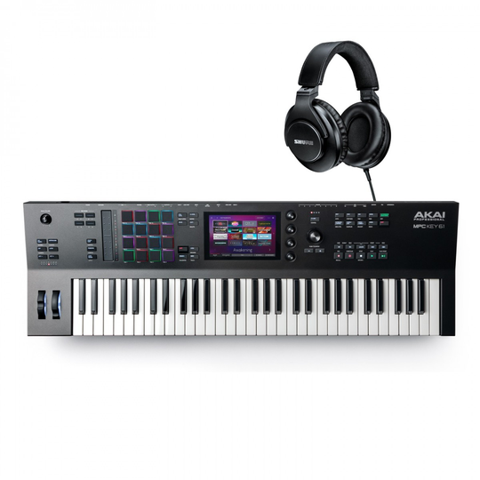 Akai Professional MPC Key 61 with Shure SRH440A Headphones