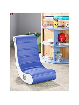 X Rocker Play 2.0 Blue Stereo Audio Multi-Media Floor Rocker