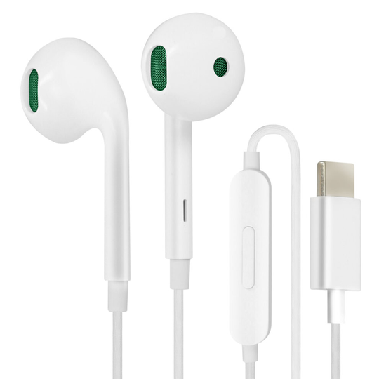 Earphones Wired USB type C Remote Control Microphone MH147 Oppo White