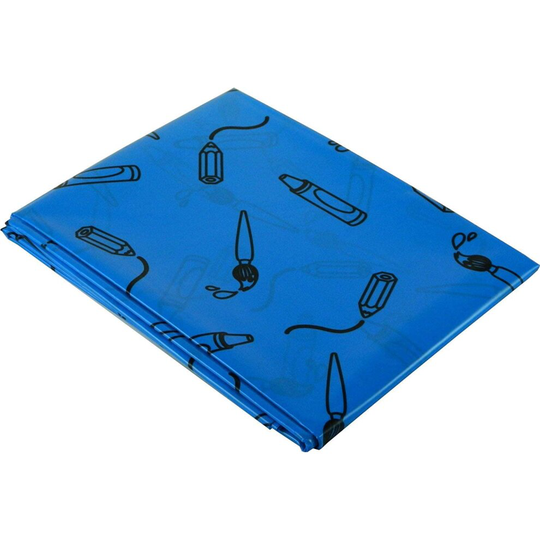Blue Plastic Art and Craft Table Cover/Splashmat