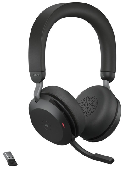 Jabra Evolve2 75 USB-A Microsoft Teams Certified Bluetooth Wireless Headset, Black