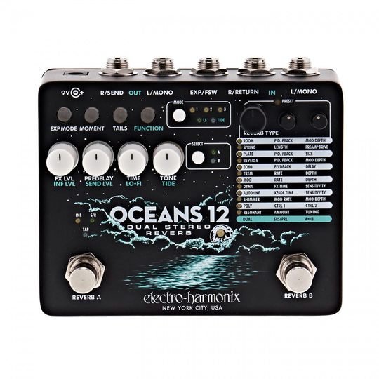 Electro Harmonix Oceans 12 Dual Stereo Reverb