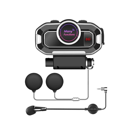 Motorcycle Helmet Intercom Heaphone bluetooth 5.0 Waterproof Headset FM Wireless Communication Stereo Earphone