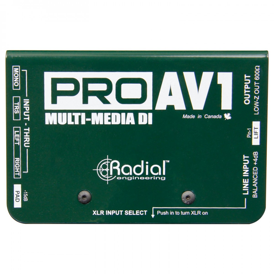 Radial ProAV1 Multimedia Passive DI Box