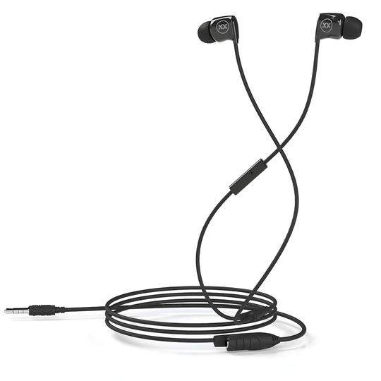 Mixx Buddy's Wired Earphones with Splitter, Mic, Stereo Jack and Remote - Black