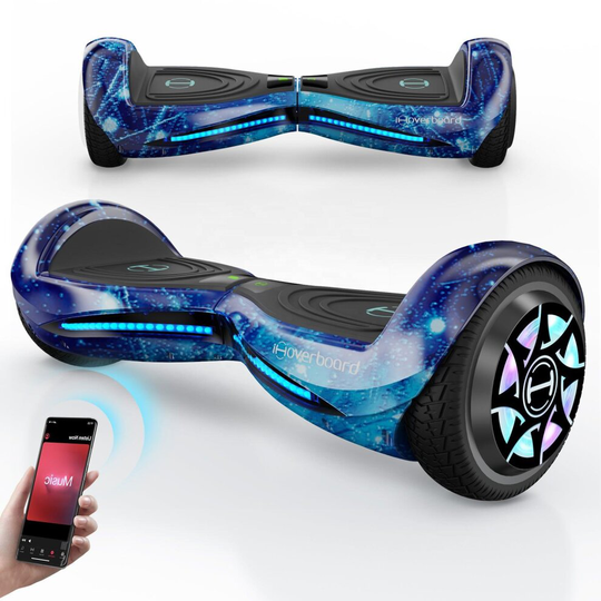 (Starry Blue) Hoverboard 6.5'', Self-Balanced Electric Scooter, Segway for Kids Toys