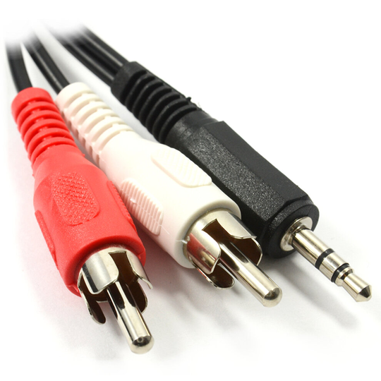 kenable 3.5mm Stereo Jack to Twin RCA Phono Plugs Audio Cable Lead 1.8m