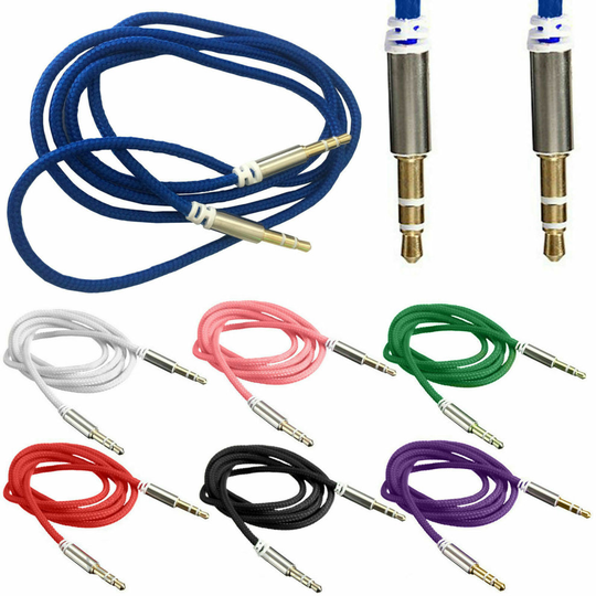 1M 3.5mm Jack to Jack Audio Aux Cable Auxiliary STEREO Lead For Car Mobile Phone