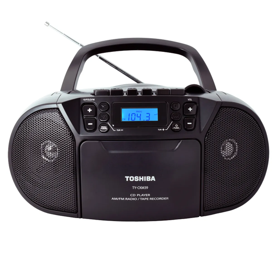 Toshiba TY-CKU39B Portable CD Player Boombox with AM/FM Stereo - Black