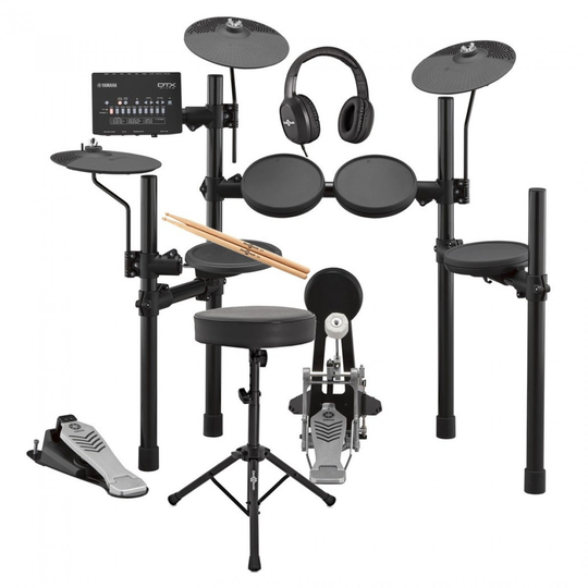 Yamaha DTX452K Electronic Drum Kit with Headphones Stool + Sticks