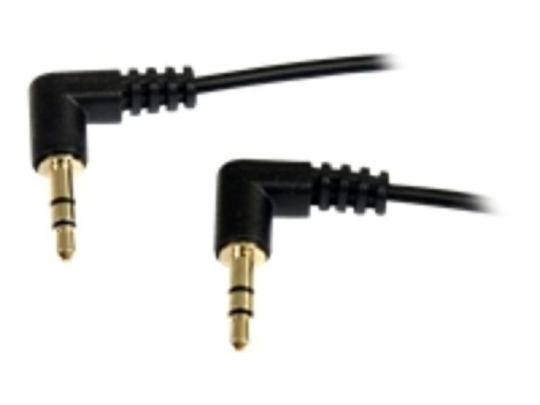 StarTech.com Slim 3.5mm Right Angle Stereo Audio Cable 0.9m Black