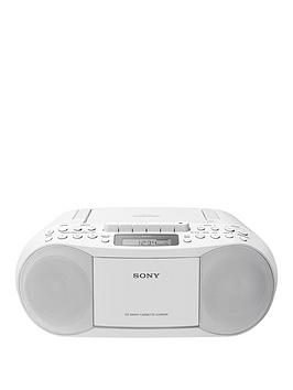Sony Cfd-S70 Cd Cassette Boombox With Radio - White