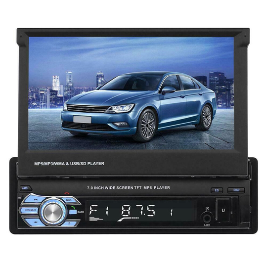 7'' 1 DIN Car Radio Stereo MP5 Player EU/UK Map GPS Sat NAV