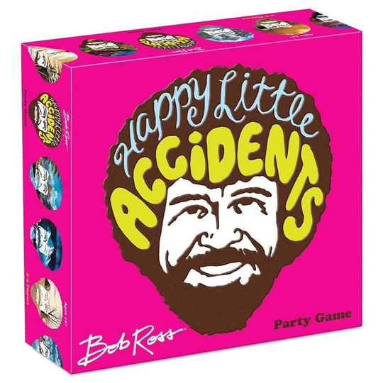 Big G Creative WW1012 Bob Ross: Happy Little Accidents Party Game, Mixed Colours