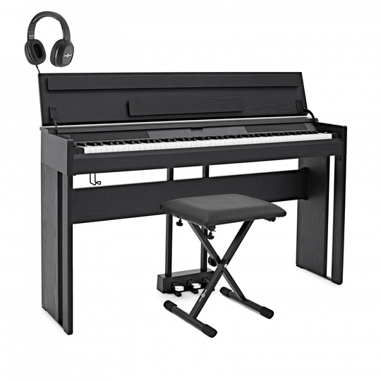 DP-12 Digital Piano by Gear4music + Accessory Pack Matte Black