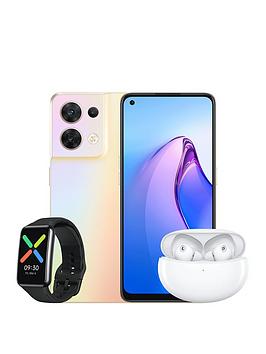 Oppo Reno8 5G 256Gb Gold With Air 2 Pro Wireless Headphone And Oppo Watch Free