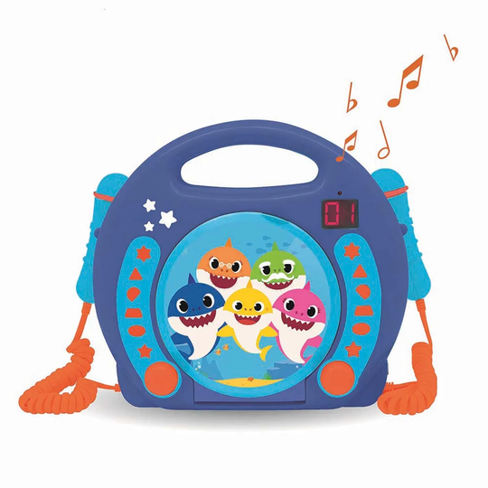 Lexibook Baby Shark CD Player With Microphones
