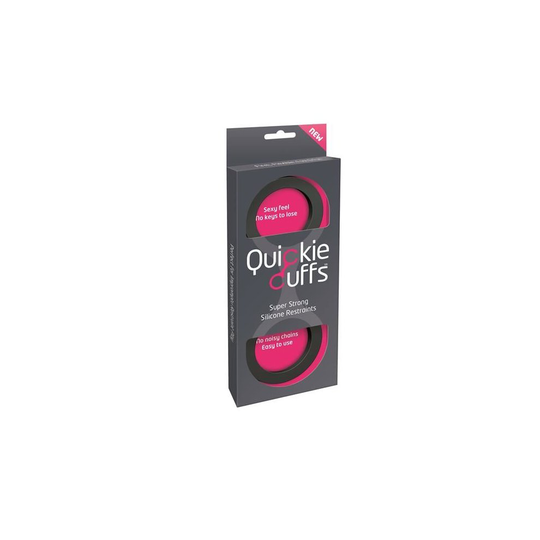Quickie Cuffs Medium Silicone Beginners Bondage Handcuffs Black
