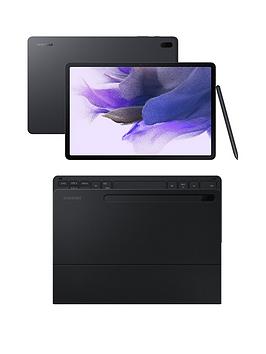 Samsung Galaxy Tab S7 Fe 12.4In Tablet - 128Gb, 5G, Black With Free Keyboard Case