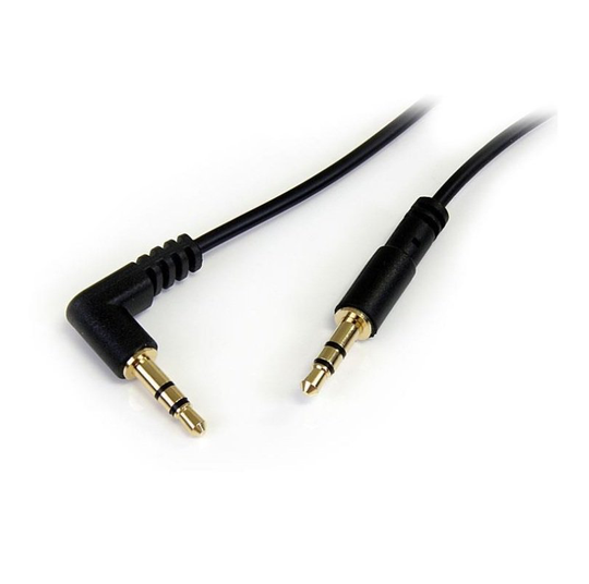 StarTech.com Slim 3.5mm to Right Angle Stereo Audio Cable 0.3m Black