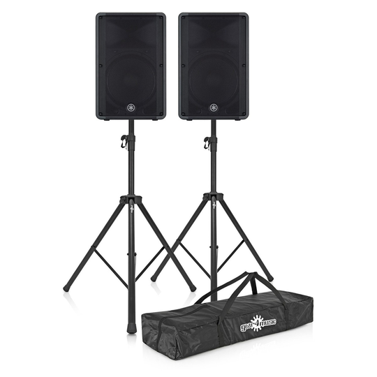 Yamaha DBR15 15 Active PA Speaker Pair with Speaker Stands