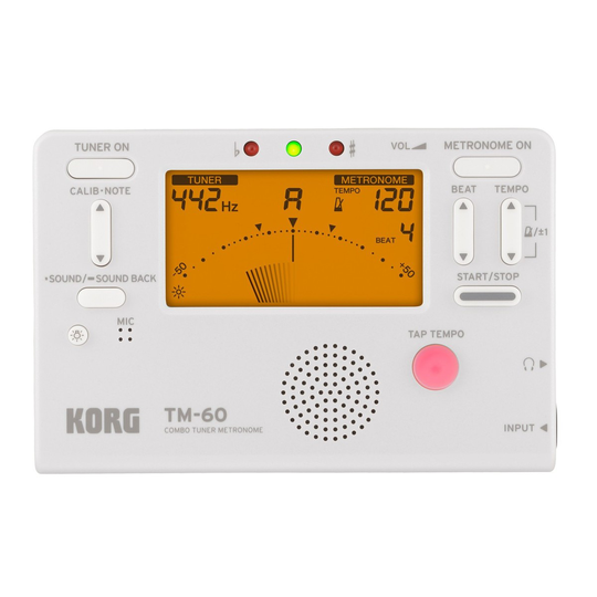Korg TM-60 Tuner & Metronome White
