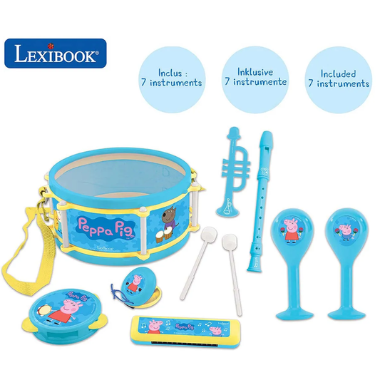 Lexibook Peppa Pig 7Pcs Musical Instruments Set