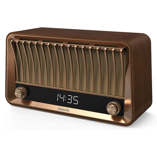 Philips Vintage Design Bluetooth DAB+ Radio with 20W RMS Stereo - Brown