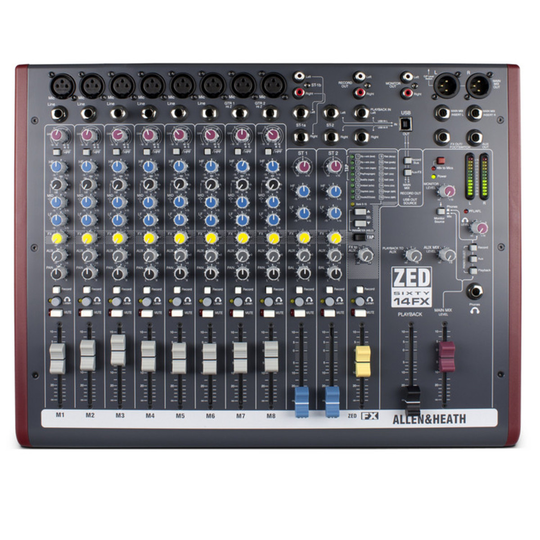 Allen and Heath ZED60-14FX Analog Mixer With USB