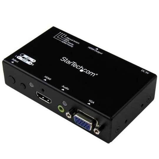 StarTech.com 2x1 HDMI + VGA To HDMI Converter Switch W/ Automatic And Priority Switching 1080p