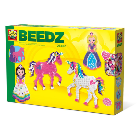 SES Creative 6216 Unicorns and Princesses Beedz Iron-on Beads, Multi-Colour