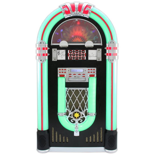 Jukebox Vintage Retro Stereo Vinyl Record Player CD FM Radio Bluetooth MP3 USB