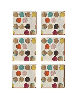 Creative Tops Retro Spot Coasters &Ndash; Set Of 6