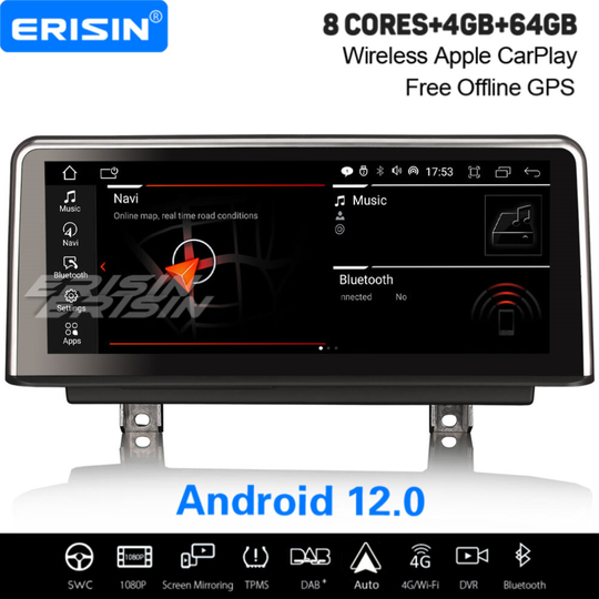 10.25" Sat Nav Android 12 DAB+ Car Stereo CarPlay BMW 3er F30/31/34 M3 F80 4er F32/33/36 M4 F82