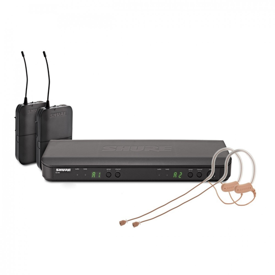 Shure BLX188/MX53-H8E Dual Wireless Headset System with 2 x MX53