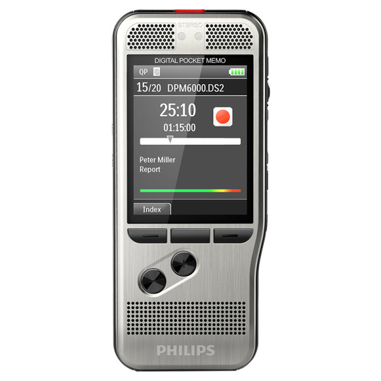 Phillips PocketMemo DPM6000 Voice Recorder - Silver