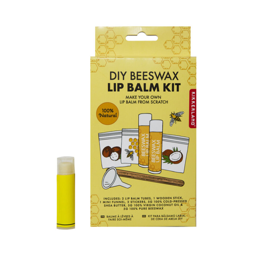 Kikkerland DIY Beeswax Lip Balm Kit Eco Natural Shea Butter Coconut