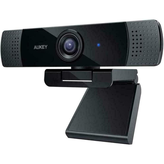 Aukey Full HD (1080p) Webcam For Video Chat With Stereo Microphone - Black - USB