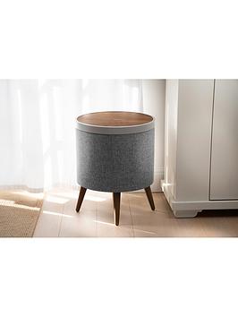 Koble Zain Side Table With Wireless Charging And Bluetooth Speakers - Walnut Effect/Grey