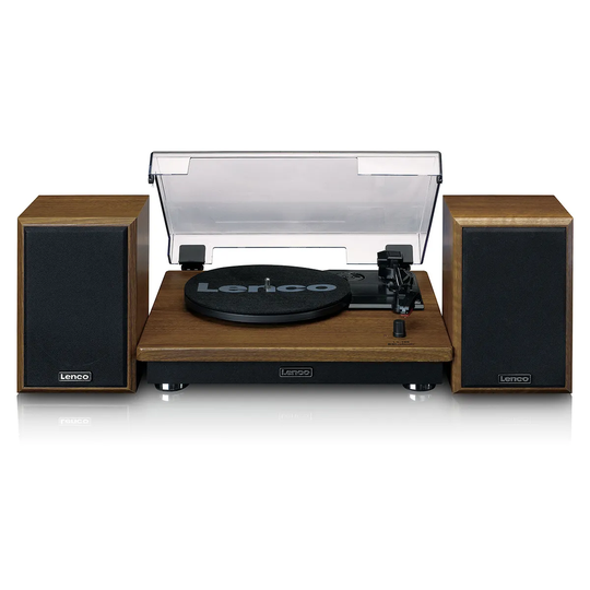 Lenco LS-100WD Turntable with Built-in Speakers - Oak