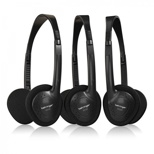Behringer HO 66 Stereo Headphones 3 Pack