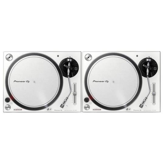 Pioneer DJ PLX-500 Direct Drive Turntables White Pair