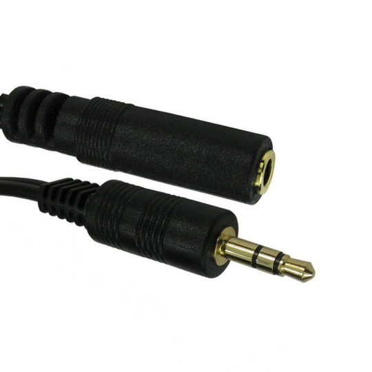 3m 3.5mm Male to Female Aux Cable STEREO Audio Auxiliary Lead PC Car GOLD 03.00m