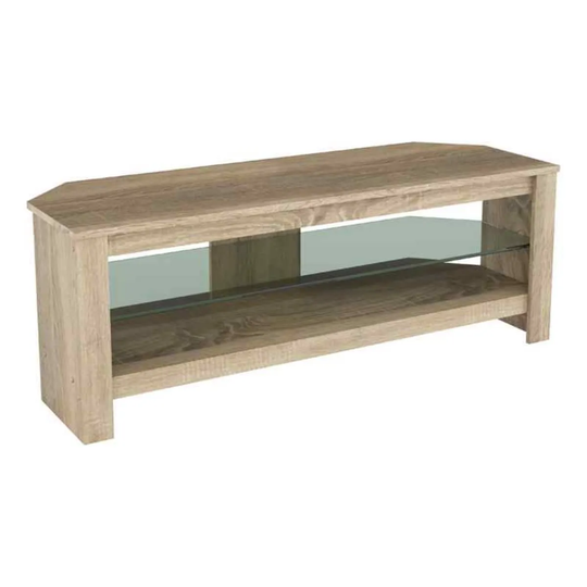 AVF Calibre 115cm Grey Oak TV Stand with Glass Shelf
