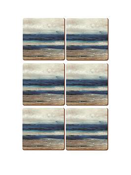 Creative Tops Abstract Ocean View Coasters &Ndash; Set Of 6