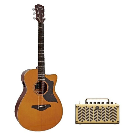 Yamaha AC3M Mahogany Electro Acoustic Vintage Natural w/ THR5 Amp