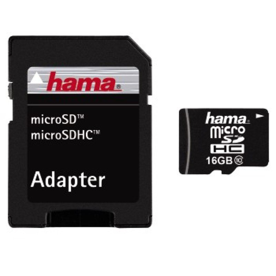 Hama 16GB microSDHC CL10 + Adapter