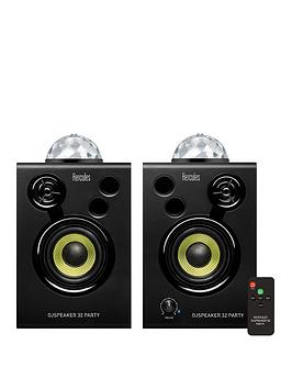 Hercules Dj Speaker 32 Party Speakers With Lights (Set Of 2)
