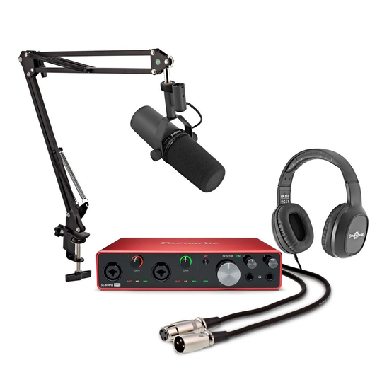 Focusrite Scarlett 8i6 Podcasting Bundle with Shure SM7B