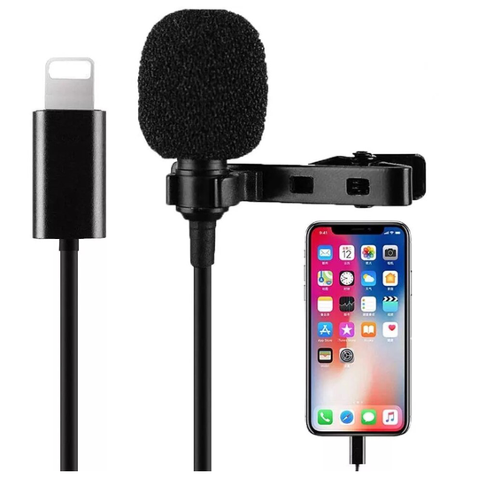 Pro Lavalier Lapel Mini Stereo Microphone Mic Clip on Condenser For iPhone iPad IOS